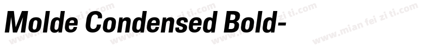 Molde Condensed Bold字体转换